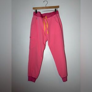 FIGS limited edition neon pink Zamora joggers size Small Petite
